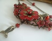 Humming Bird Fantasy Wire Wrap Necklace