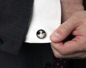 Custom Wedding Photo Cufflinks - Personalized with Your Photograph - Customized for Dad, Groomsmen, Husband, Etc