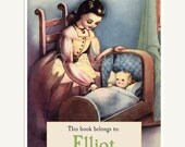 Vintage Cradle Bookplates - Personalized - Baby Shower, New Baby Gift