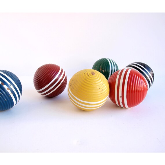 Set of Croquet Balls 6 by JustSmashingDarling on Etsy