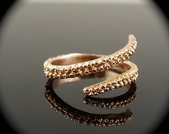 NEW - OctopusME 14K Rose Gold Tentacle Stacking Ring