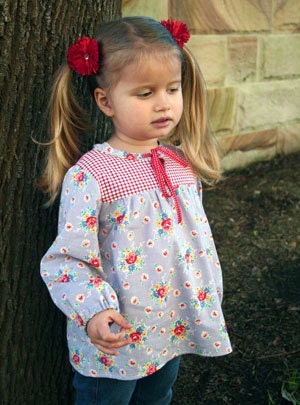 SIMPLY SWEET Tunic Top & Blouse PDF Sewing ePattern for Girls: Sizes 1-8