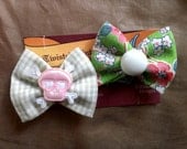 SPRING TIME Cute Little Bow Hair Clips - set of 2