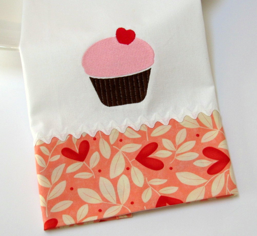 Be My Valentine Cupcake Tea Towel