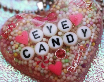 Eye Candy - Resin Conversation Heart necklace