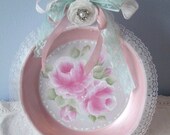 Decorative PAN Shabby Chic PINK Roses Lace Ribbon ECS schteam sct SVFteam