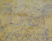 Vintage Owl Pattern or Template