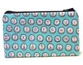 Typewriter Keys Zipper Pouch