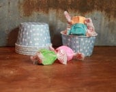12 Light Blue and White Dots Baking Cups -- Paper Nut Cups -- Large 2" Il_170x135