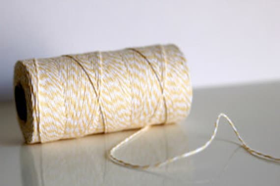 ButterCream Bakers Twine - yellow & White - 30 yards sampler Il_570xn