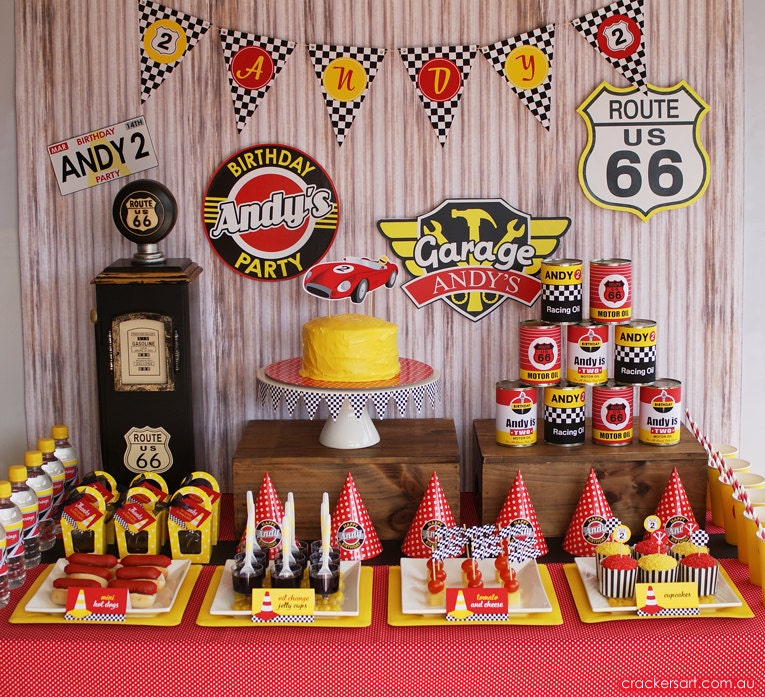 Vintage Car Racing Party - DELUXE Printable Package