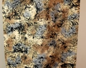 Adult Rib Bib/Clothing Protector/Crumb Catcher/Make-up Bib, Long Length:  Marbled Black, Gray and Tan  - Ready to Ship