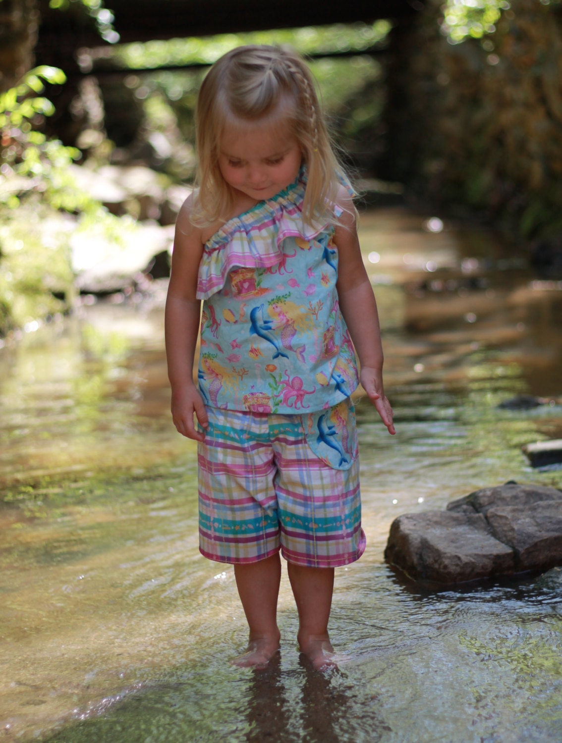 One Shoulder Ruffle Top PDF childrens Sewing Pattern - All sizes 18m to tween 16 - easy to sew - INSTANT DOWNLOAD