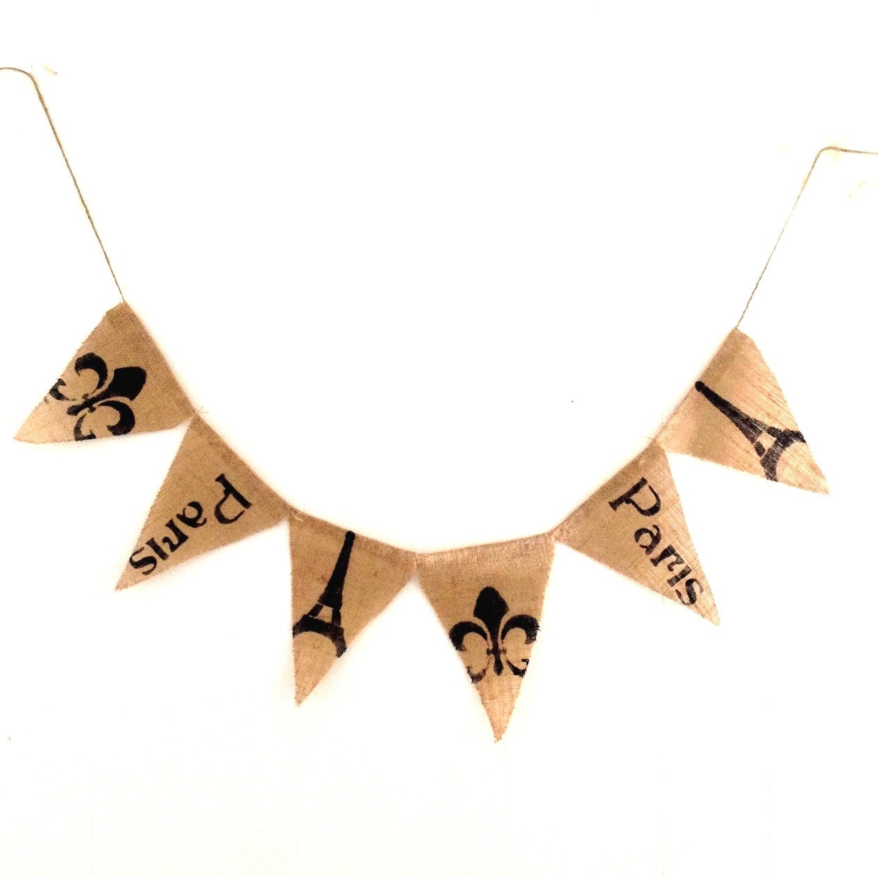 Bunting - FRENCH PARIShessian burlap sign
