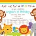 Printable Invitation - At the Zoo Invitation for BOYS - I Design - You Print - for Baby Shower or Birthday