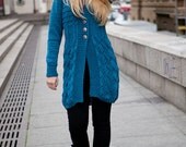 Knit cardigan Petrol  - 38 - 40