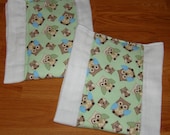 What a Hoot Burp Cloth/Diaper Set of 2