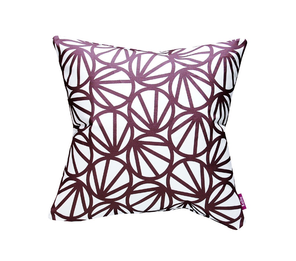 Printed Pillow Cover - 16x16in/40x40cm - MARI - Plum