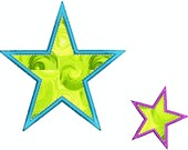 Versatile Applique Stars - PES INSTANT DOWNLOAD - (2 versions) Embroidery Machine Files