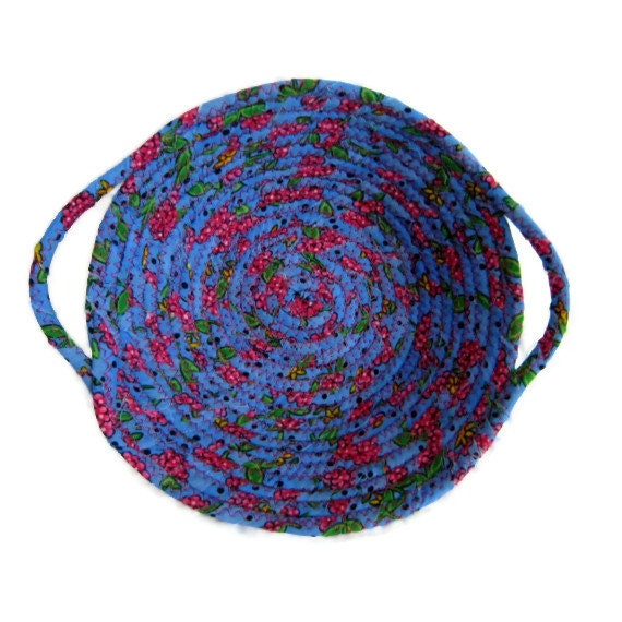 Summer Bouquet Fabric Coiled Basket