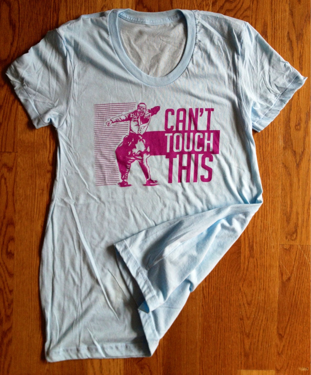 Can't Touch This Maternity Tshirt in Light Blue (Made in USA)
