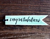 gift tag (congratulations. green).