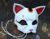 Lucky Cat Mask... original handmade leather cat mask