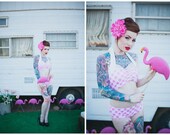 The Dorothy Retro gingham Pinup Bikini Sizes xs-xl made to order