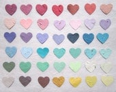 300 Plantable Paper Confetti Hearts - Flower Seed Wedding Favors