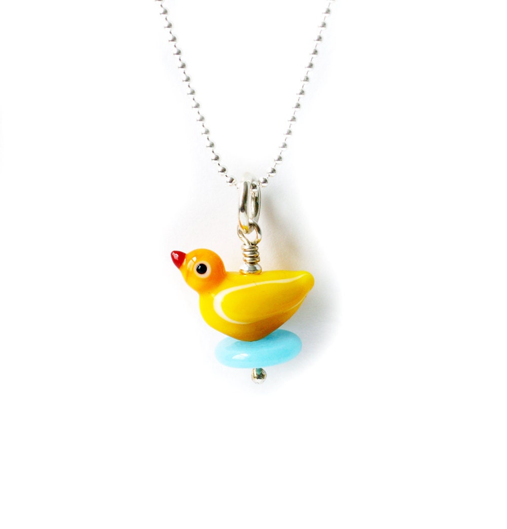 Ducky on the water necklace