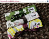 25% OFF Bridal Sale Bridal Gift or Favor: Jewelry Roll with Full Name Embroidery Set of 4 w/Free Priority Shipping