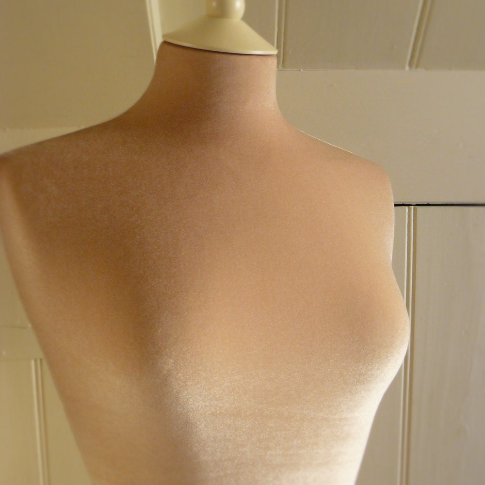 Corset Laced Mannequin Velvet PLASTER Pink