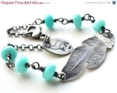 ON SALE Modern Everyday Bracelet, Graduate Gift, Mothers Day Gift, Recycled Sterling Silver, Carnelian, Original, Feather, Oxidized, Artisa