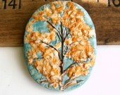 Handmade Polymer Clay Pendant/Focal - Imprint Series