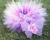 Baby Tutu Butterfly Wings - Purple Pink Tutu Set - Birthday Fairy Set - Sewn 8'' Pixie Tutu Wings - sizes newborn to 12 months