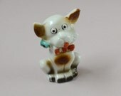 Vintage Dog Terrier Figurine Porcelain Japan 1950s