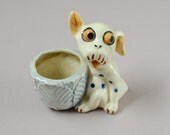 1940s Dog Figurine Occupied Japan Pincushion Planter