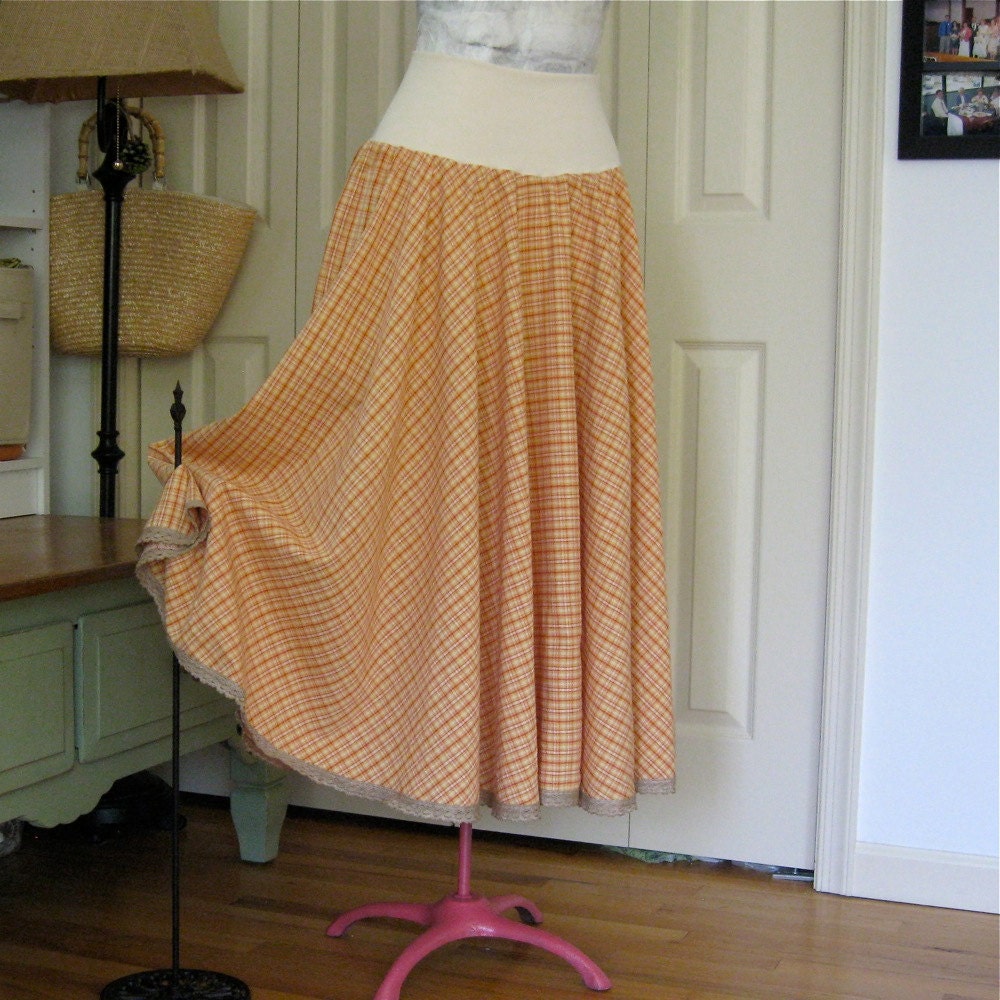 Lightweight Cotton Circle Skirt -  Large, XLarge, and Plus Sizes