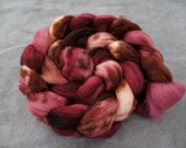 Hand Dyed SW BFL Spinning Fiber - 4 ounces - Vintage Roses