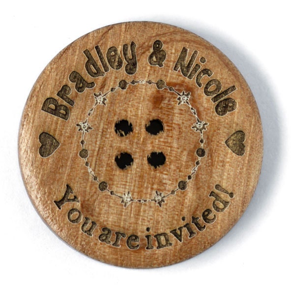 50 pcs custom round wooden button 30mm personalized button with your own shop name