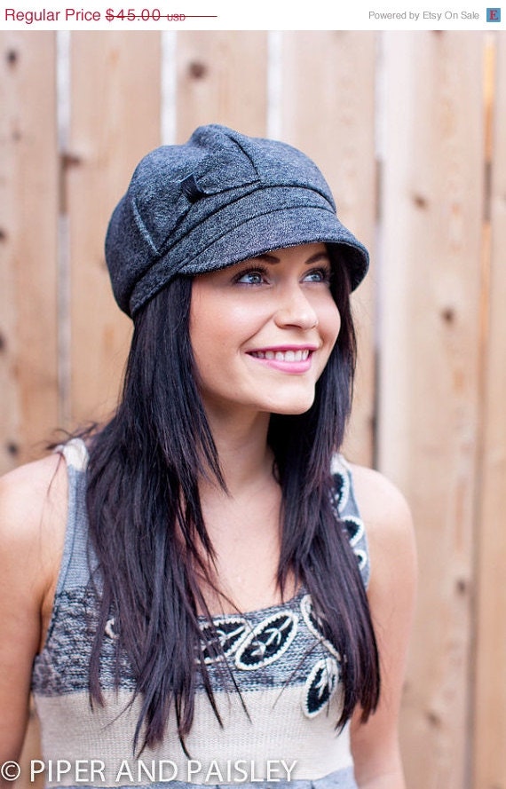 LAST CHANCE SALE Mamie Hat-black and white tweed wool