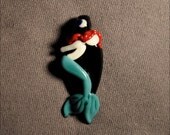 Mermaid Boro Borosilicate Bead Pendant Original Art by Tara Roberts