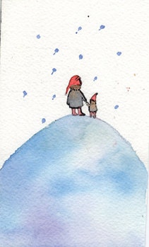 Snow  ACEO original