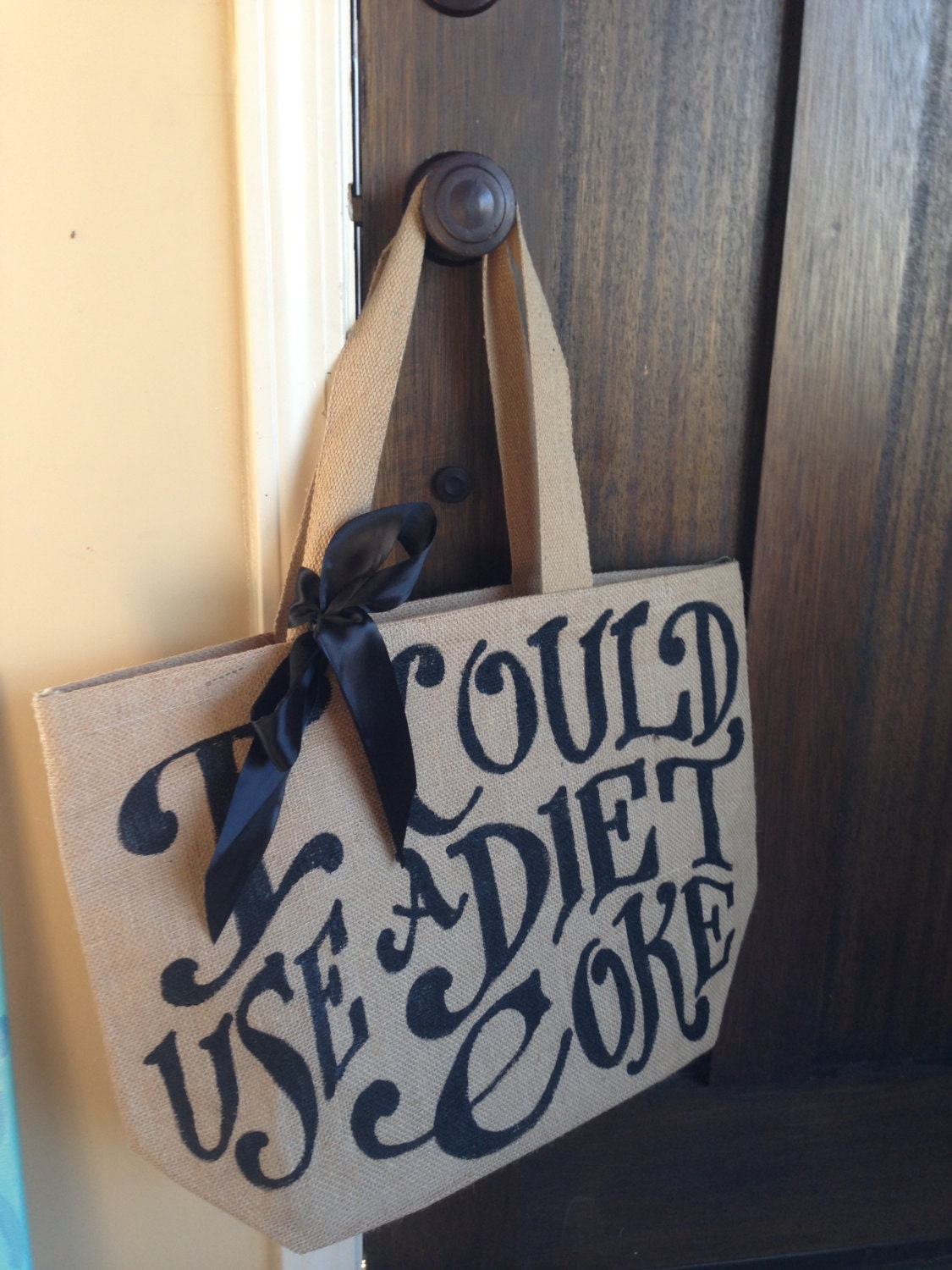 Custom Quote Burlap Tote 14:
