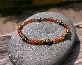 Padparadscha and Light Colorado Topaz Swarovski Crystal Bracelet