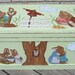 Peter Rabbit Toy Box - Hand-Painted Wood Keepsake - Aloe Vera Green - Personalized Cloud Initial