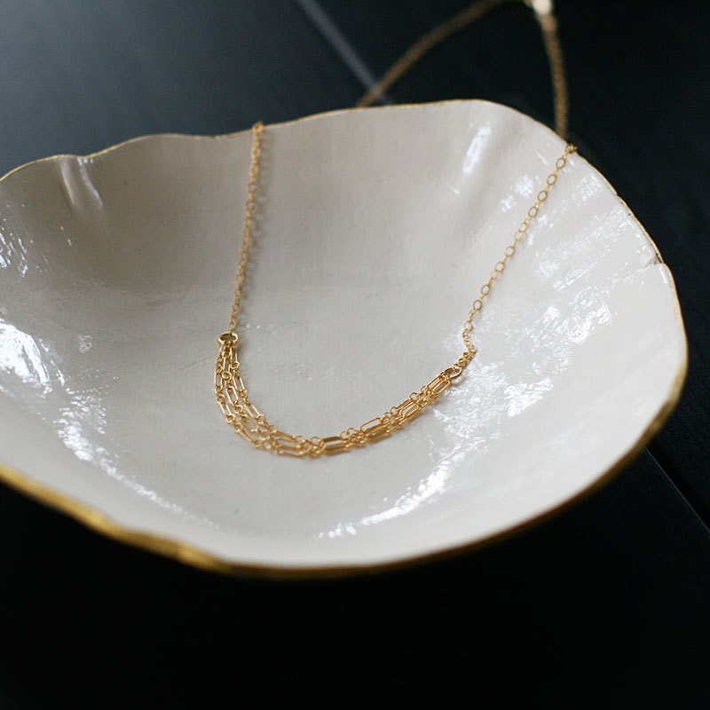 tabula rasa - layered gold necklace by elephantine