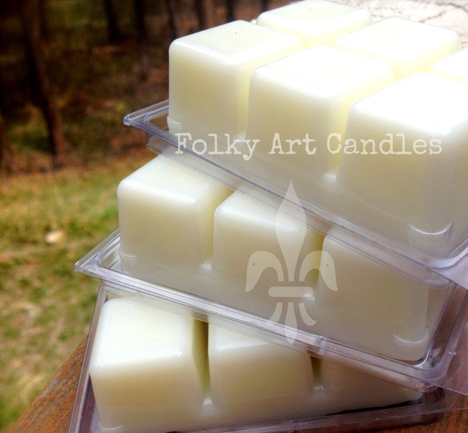 Heavily scented gourmet Wax Tart Bar Melts 3 pack large Clamshell Tarts