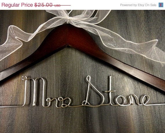 20% OFF SALE Name Hangers For Weddings Name Hangers Personalized Bridal Hangers Bridal Accessories Wedding Dress Hangers