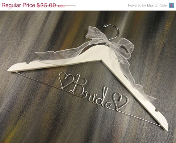 20% OFF SALE Bride Wire Hangers Bridal Hangers Wedding Dress Hangers Bridal Accessories Bride Coat Hangers